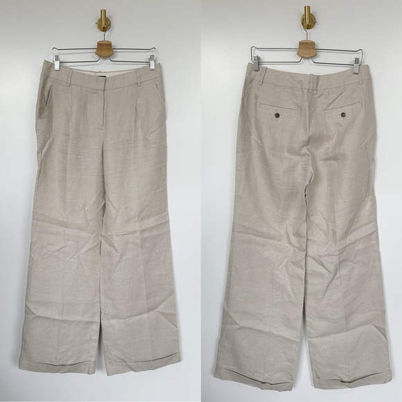 J. Crew Collection • 100% Linen Wide Leg Trousers - Picture 2 of 8